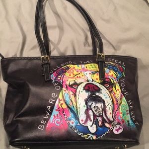 Bulldog Tote Purse